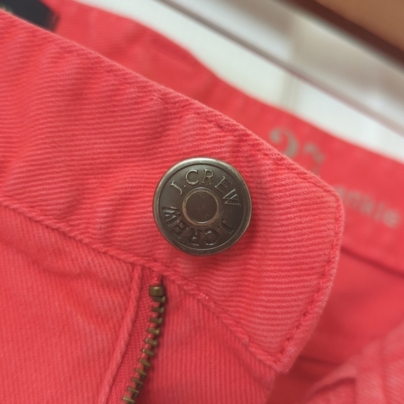 J. Crew Toothpick Classic Low Rise Ankle Cropped Skinny Jeans Coral Pink 27 - Picture 11 of 15